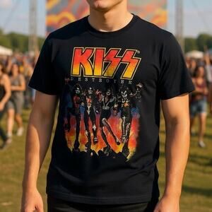 KISS Destroyer Album Tee M Black Band Shirt NWOT 70s Rock Graphic